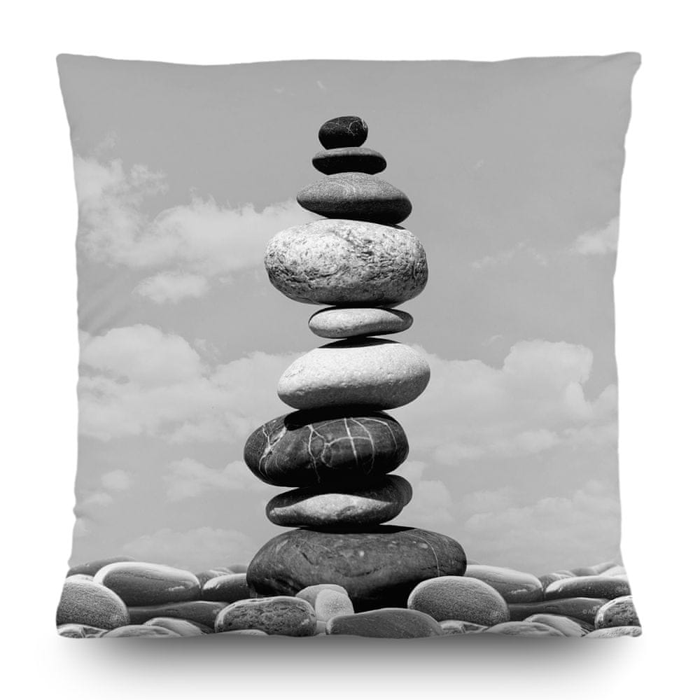 AG Design Dekorativní polštář Kameny na pláži 45 x 45 cm