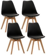 BHM Germany Jídelní židle Lina (SET 4 ks), černá