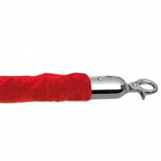 AHProfi Luxusní lano k ohrazení 180cm červené s chromem - 221020230