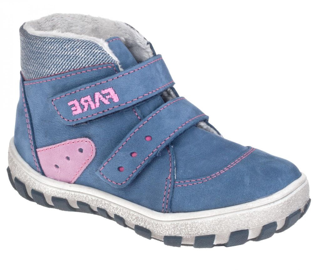 Fare dívčí zimní boty kotníkové 2141251 24 modrá - zánovní