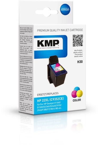KMP HP 22 XL (HP 22XL, HP C9352A) barevný inkoust pro tiskárny HP