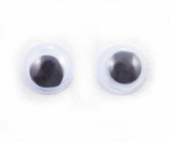 Kraftika Plastové oči, bílé a černé, pohyblivé, pro tvoření