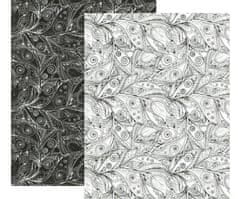 Ursus Fotokarton a4 černobílé listy s ornamenty 300g/m2,