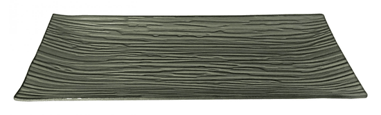 DUE ESSE Dekorační skleněný stříbrný perleťový podnos, 33,5 × 16,5 cm