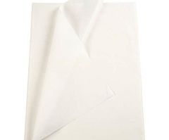 Kraftika Hedvábný papír bílý 50x70cm (25ks), papíry speciální
