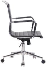 BHM Germany Kancelářská židle Barton, pravá kůže, černá