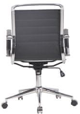 BHM Germany Kancelářská židle Barton, pravá kůže, černá