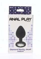 Toyjoy Anální kolík Anal Play Diamond Booty Jewel medium black