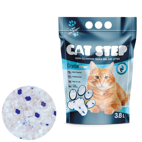 CAT STEP Crystal Blue silikátové stelivo 1,67 kg