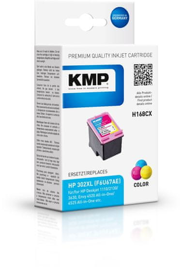 KMP HP 302XL (HP F6U67, HP F6U67AE) barevný inkoust pro tiskárny HP