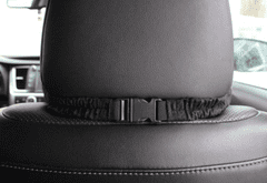 Sotra Opěrka hlavy Natural (30x18x11) | polštář do auta | kuže | Černá