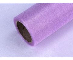 Kraftika 9m fialová lila organza / stuha střední lesk šíře 14,5cm