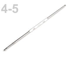 Kraftika 6ks 4/5 stříbrná oboustranný háček rose na háčkování vel.