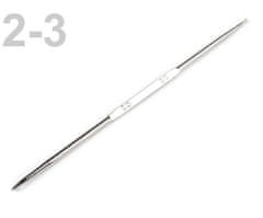 Kraftika 6ks 2/3 stříbrná oboustranný háček rose na háčkování vel.