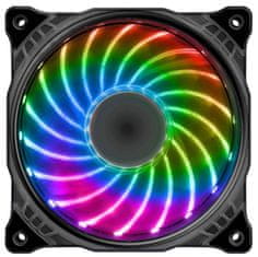 Ventilátor LED 12cm RGB (Turbine blade type) full colors
