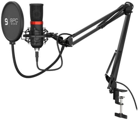 SilentiumPC Gear SM950 (SPG053) mikrofon YouTube, stream, játék, könnyű kivitel, beállítható kar