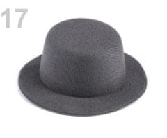 Kraftika 1ks šedá mini klobouček / fascinátor k dozdobení 13,5cm