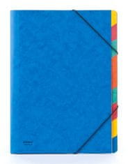Donau Třídící desky s gumičkou, modré, 9 částí, karton, A4 8649119-10