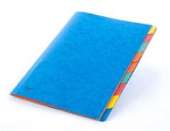 Donau Třídící desky s gumičkou, modré, 9 částí, karton, A4 8649119-10