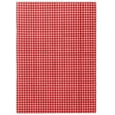 Donau Desky s gumičkou, červené, kostkované, karton, A4 FEP04