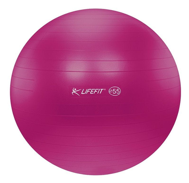 LIFEFIT Gymnastický míč Anti-Burst 55 cm, bordó