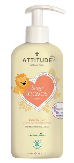 Attitude Baby leaves Dětské tělové mléko s vůní hruškové šťávy, 473 ml