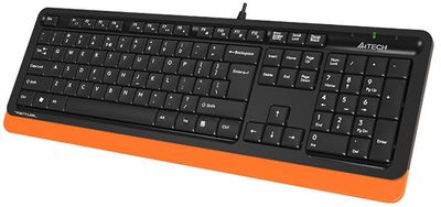 Bezdrátový set A4tech FK10 FStyler, oranžová, CZ (FK10 Orange), USB, 12 multimediálních tlačítek, voděodolná klávesnice