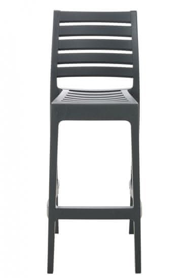 BHM Germany Barová židle Ares, plast, tmavě šedá