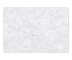 Galeria Papieru Obálky b7 10ks (120g/m2) bílé se stříbrnými růžemi