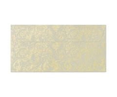 Galeria Papieru Obálky 11x22cm 10ks (120g/m2) slonovinové se zlatými