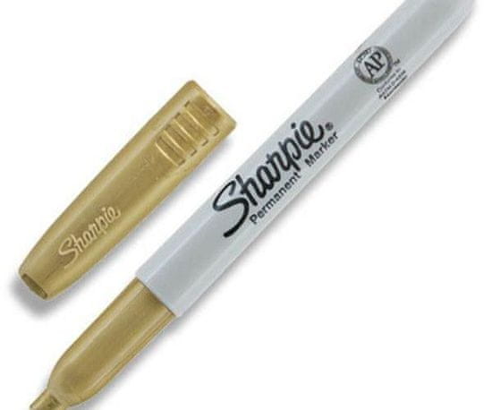 Sharpie Permanentní popisovač fine 0,9mm - metalický zlatý,