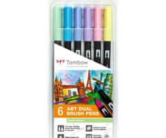 Tombow Sada pastelová - fixy se dvěma hroty dual brush pen