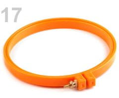 Kraftika 1ks 17 oranžová vyšívací kruh plastový 14,5 cm