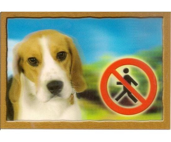 DAFIKO Cedulka 3d psi, beagle, výstražné cedulky, psi
