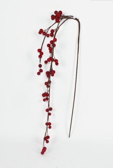 DUE ESSE Vánoční dekorace větvička jeřabiny, 90 cm