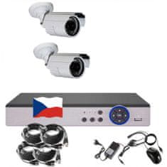 Eonboom 4CH 5MPx AHD kamerový set 2B CCTV s DVR LAN a 2x venkovní bullet kamerou