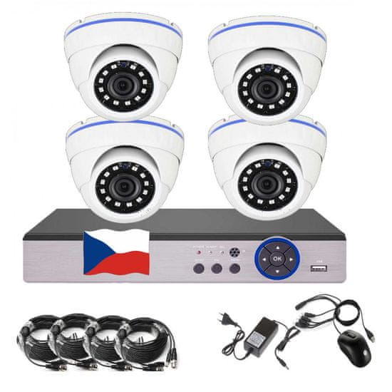Eonboom 4CH 5MPx AHD kamerový set 4D CCTV s DVR s LAN a 4x venkovní dome kamera