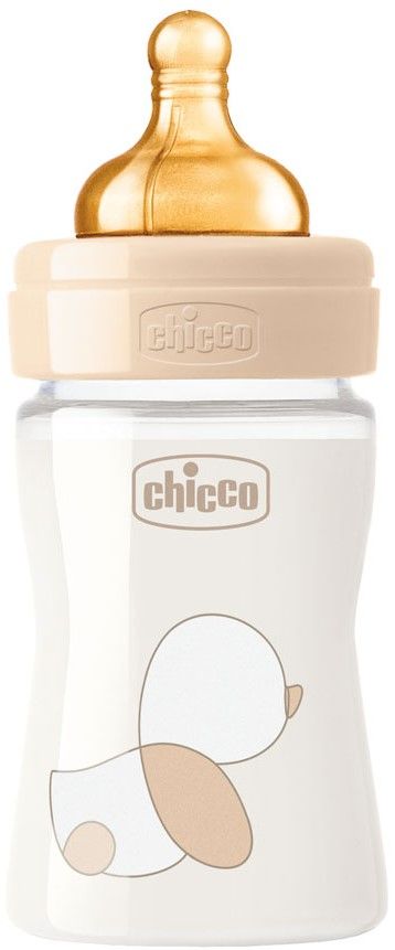 Chicco Láhev kojenecká sklo Chicco Original Touch latex, 150ml - neutral