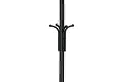Autronic Věšák stojanový, výška 182 cm, kovová konstrukce, černý matný lak, nosnost 10 kg