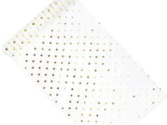 PartyDeco Organza bílá se zlatými tečkami 0,36x9m