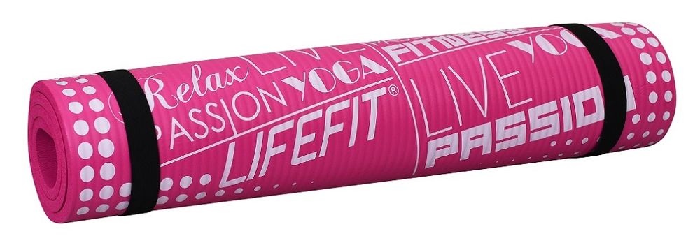 Levně LIFEFIT Podložka Yoga Mat Exkluziv, 100×58×1 cm, světle růžová