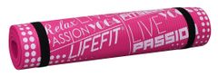 LIFEFIT Podložka Yoga Mat Exkluziv, 100×58×1 cm, světle růžová