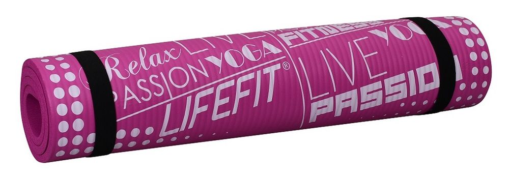 LIFEFIT Podložka Yoga Mat Exkluziv, 100×58×1 cm, bordó