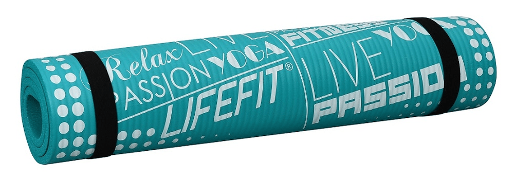 Levně LIFEFIT Podložka Yoga Mat Exkluziv, 100×58×1 cm, tyrkysová