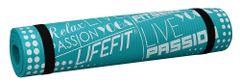 LIFEFIT Podložka Yoga Mat Exkluziv, 100×58×1 cm, tyrkysová