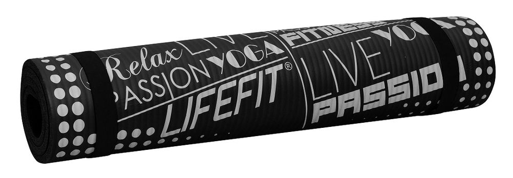 LIFEFIT Podložka Yoga Mat Exkluziv, 100×58×1 cm, černá