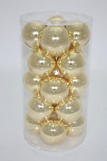 DUE ESSE Set 20 ks zlatých skleněných vánočních koulí Ø 7 cm