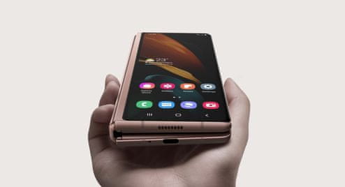 Samsung Galaxy Z Fold2 5G, čtečka otisků prstů, štíhlý zaoblený design