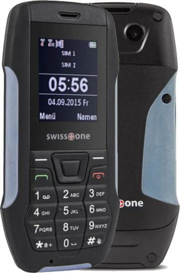 Swisstone SX567, Dual SIM, outdoorový telefon, černá/šedá