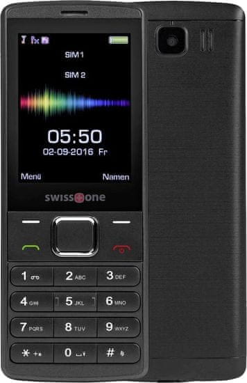 Swisstone SC550, Dual SIM, černý